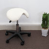 Leather Swivel Hydraulic Saddle Stool Adjustable Lift Bar for Spa Salon 2 Color