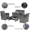 Rattan Garden Furniture 4 Seater Corner Sofa Dining Coffee Table Outdoor Patio