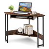 90-degree Triangle Corner Computer Desk Space-saving Laptop Writing Desk