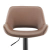 Set of 2 Faux Leather Bar Stools Swivel Gas Lift Foot Rest Pub Chair Brown Grey