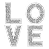 4x Independent Letters Love Signs Crystal Diamond Letters Porch Mantel Shelf Dec