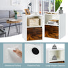 Bedside Table Set of 2 Wooden Nightstand Sofa Side Table Storage Cabinet Unit