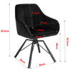 1/2/4/6x Velvet Padded Dining Chair w/ Backrest Swivel Kitchen Lounge Armchair