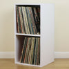 Large White Square LP/Vinyl Music Record Storage Cube/Cabinet Home Display Unit