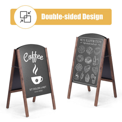 A-Board Frame Pavement Sign Floor Chalkboard Advertising Menu Sandwich Outdoor