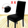 6x Extra Large Spandex Chair Covers Fox Pile Velvet Slipcovers Dining Seat Cover