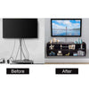 Wall-Mounted TV Stand Floating Media Audio / Video Console Cabinet W/ Cable Hole