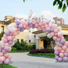 Round Metal Wedding Arch Frame Moongate Base Garden Arbor Flowers Balloon Stand