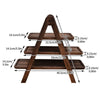 3-tier Tray Storage Rack Wooden Carbonized Vegetable Shelf Kitchen Hotel