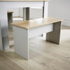 Dining Set Grey Table Benches Wooden Unit Kitchen Furniture Seats 4 Two Tone