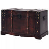 Retro Wooden Treasure Chest Vintage Storage Box Trunk Coffee Table Lockable UK