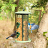 3-in-1 Metal Bird Feeder Outdoor Hanging Wild Feeding Station Detachable Tubes