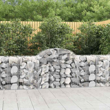 Arched Gabion Baskets 5 pcs 200x50x80/100 Galvanised G6Y2