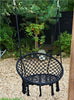 Vancouver Hanging Relax Swing Stylish Chair Soft Seat In/Outdoor Garden Black