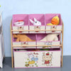 Children Kids Toy Storage Unit Playroom Shelf Organizer Rack 6 Fabric Boxes