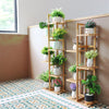 Tall Bamboo Wood Plant Stand Corner Plant Shelf Plant Table Display Railing Yard