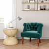Chesterfield Vintage Armchair Green Club Scroll Arm Chair Lounge Sofa Fireside