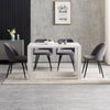 2/4 X Dining Chairs Velvet Set Padded Seat Metal Leg Kitchen Chair Home Office