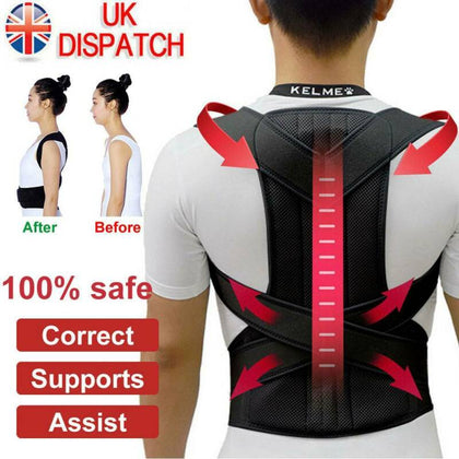 Posture Corrector Back Support Body Brace Wellness Lumbar Shoulder Support Belt