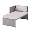 Garden Outdoor Corner Sofa Set Grey Rattan L Shape Patio Lounge Chaise 3 Piece