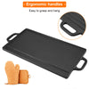 Non Stick Cast Iron Reversible Griddle Plate Frying Skillet Pan Cooking BBQ&HOB
