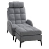 Upholstered Armchair with Footstool Recliner Chair Bed Living Room Furniture