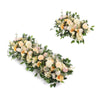 Artificial Silk Champagne Flower Row Wall Panel Wedding Supply Background Decor