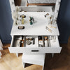 Dressing Table White Vanity Set Makeup Desk with Stool Mirror Drawer LED Lights