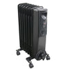 Oil Filled Radiator 6 7 9 11 Fin Electric Heater With Timer Thermostat Black UK