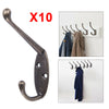 10 x Classic Antique Industrial lron Style Double Zinc Alloy Hanger