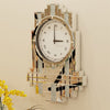 Oversize Silver Mirrored Crystal Wall Clock Glitter Surface Vertical Mount Clock