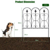5 Panels Decorative Garden Fence Folding Wire Patio Fences Interlockable