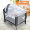 Portable Travel Cot 3 IN 1 Folding Baby Bassinet Activity Playpen Changing Table