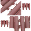 Flexible Plastic Wooden Effect Lawn Border Edge Garden Edging Picket Fencing Set