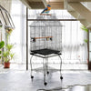 Large Parrot Bird Cage Finch Metal Aviary Budgie Flight Cage Cockatiel w/ Wheels