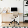 Linen Fabric PU Leather Office Chair Ergonomic Swivel Computer Desk Chairs