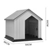 Weatherproof Plastic Pet House Dog Kennel Indoor Outdoor Animal Shelter +Door XL