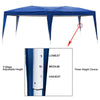 OUTVITA 3 x 6m Pop Up Gazebo Height Adjustable Party Tent w/ Storage Bag Blue UK