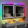 Super Bright LED RGB Bathroom Vanity Mirror Dynamic Color Lights Smart Memory