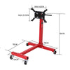 1000lbs 450kg Heavy Duty Engine Gearbox Mount Support Swivel Stand Tool Trolley