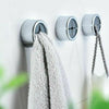 3x Push In Tea Towel Holder Grip Hook ABS Self Adhesive Rack Kitchen Cloth Clip