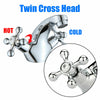 Traditional Victorian Bathroom Chrome Twin Cross Head Basin Sink Mixer Mono Tap