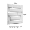 12pcs 50cmx50cm 3D Wall Panels Decorative Wall Ceiling Tiles Cladding Wallpaper