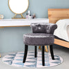 Retro Crushed Velvet Vanity Stool Dressing Table Chair Piano Stools Bedroom Home