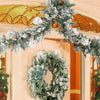 Flexible 270cm (9ft) Christmas Garland with lighting Snow Tips Berries & Cones