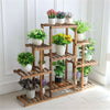 Small Medium Large Multi Tier Tiered Plant Stand Carbonized Shelf Holder Flower