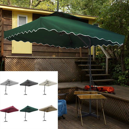 Garden Parasols with Double-top Canopy Sun Protection for Balcony Terrace Beach