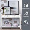 3 Drawers Console Table Hallway Storage Cabinet Sofa Side Table W/ Storage shelf
