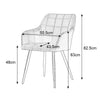 Set of 2 Brown Faux Leather Dining Chairs Armchair Kitchen Restaurant Modern