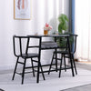 Marble Vein Table + 2 Chairs Set Bistro Set Metal Frame Coffee Breakfast Kitchen